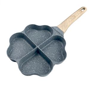 Modern Maifan Taşlı Kalp Şeklinde Dört Delikli Yumurta Tavası Yapışmaz Kahvaltılık Mini Mantı <span class=keywords><strong>Burger</strong></span> Soteleme Metal Tava 20cm - Product Image 1
