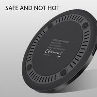 Chargeur sans fil rapide 15W avec entrée Type-C, chargeur sans fil personnalisé avec logo OEM ODM CE FCC ROHS - compatible avec les smartphones et les montres intelligentes