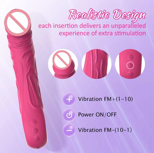Vibrator Dildo Mawar 10-Mode Realistis untuk Wanita, <span class=keywords><strong>Stimulator</strong></span> Seks <span class=keywords><strong>Anal</strong></span> Titik-G Klitoris yang Kuat - Product Image 3