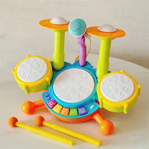 Educational Electronic Toy Musical Instruments Microphone Piano Jazz Drum Set Toy Baby Musical Toy for Kids