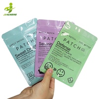 Sacs d'emballage biodégradables en plastique à fermeture éclair refermable avec impression personnalisée pour produits et patchs
