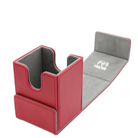 Boîte de rangement en cuir PU, boîte à cartes de jeu de commerce, Logo personnalisé de haute qualité, de pont, pièces