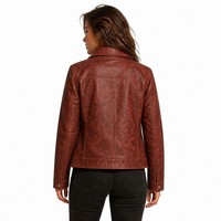 Veste en cuir pleine fleur véritable de vache huilée et cirée pour femme, style Outback, avec clous en cuivre, style pionnier australien, personnalisable OEM, vente en gros