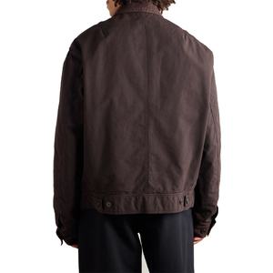 Chaqueta de Trabajo de Lona de Algodón con Ribete de Sarga y Logotipo Personalizado al por Mayor, Chaqueta Tipo Abrigo con Botones y Múltiples Bolsillos - Product Image 4