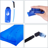 Bouteille d'eau de sport d'hydratation pliable et pliable avec logo personnalisé 150ml 500ml sans BPA flacon souple étanche en TPU avec couvercle en plastique