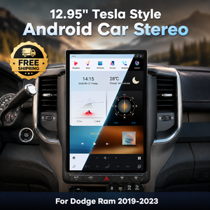 Système de divertissement Android 13 12,95 pouces 8 cœurs pour Dodge Ram 2019 à <span class=keywords><strong>2023</strong></span>, lecteur DVD, navigation GPS, Bluetooth, CarPlay Auto - Product Image 1