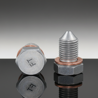 Ốc xả dầu động cơ thép OEM M14x1.5, đầu lục giác 19mm, kèm ron tích hợp, chiều dài tổng thể 22mm, dành cho phụ tùng ô tô VW Jetta Audi A4/Q5