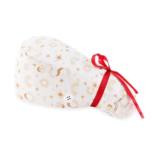 Gorros de Enfermera con Estampados de Dibujos Animados, Gorros Quirúrgicos con Forro de Satén y Botones, Gorros Médicos Transpirables para Enfermeras - Product Image 1