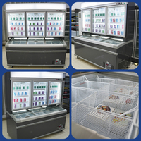 Présentoir pour glaces et aliments surgelés Porte en verre Demi-réfrigérateur surgelé Réfrigérateur et congélateur combinés