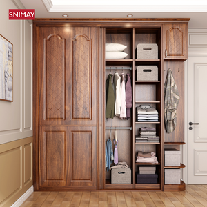 เฟอร์นิเจอร์ห้องนอน2ประตูบานเลื่อนตู้เสื้อผ้าโบราณออกแบบตู้เสื้อผ้า - Product Image 5