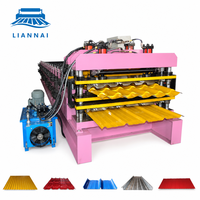 Machine de formage à froid de tôles métalliques pour profilés de toiture double couche Lian Nai, ligne d'équipement de production en acier et zinc