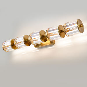 Modern Luxury American Postmodern Brass Crystal <b>Shade</b> LED Wall Sconce Indoor Decorative Wall Lamp for Living Room Bathroom - Product Image 1