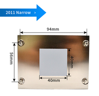 Meilleur refroidisseur de processeur passif avec fond en cuivre et ailettes en aluminium 1U 2U 4U Dissipateur thermique pour LGA2011 pour le refroidissement des serveurs 1U 2U 4U