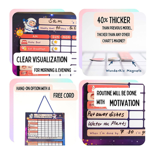 Tabla de Tareas Magnética de Recompensas para Niños, Diseño Personalizado de Responsabilidades y Comportamiento Semanal y Mensual - Product Image 2