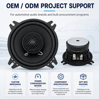 Haut-parleur coaxial de voiture OEM/ODM 4 pouces, 4 ohms, 20W RMS, 40W Max, pour projets audio automobiles