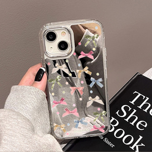 เคสโทรศัพท์ iPhone 17 รุ่นพรีเมียม กระจกเงา พร้อมโบว์ลายจุดหลากสี รูขนาดใหญ่ ป้องกันการกระแทก - Product Image 3