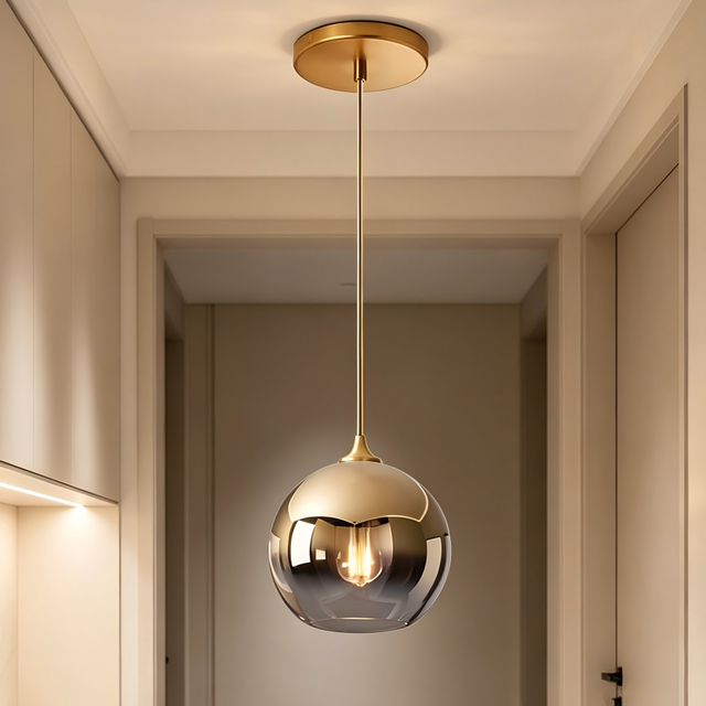 Stylish Glass Globe Pendant Chandelier Hanging Ceiling Light for Kitchen Dining Room Modern Minimalist Home Decor Lighting