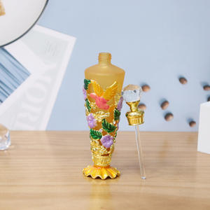 Lianzhong LZ-A1049 25ml Bee Hummingbird Glass Essential Oil <b>Bottle</b> Hand Painted Metal Cap Wholesale Export Local Market Ready - Product Image 4