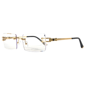 Occhiali da Sole Senza Montatura Finione per Uomo, Marca di Lusso, Occhiali con Lenti Colorate, Vendita all'Ingrosso di Occhiali da Sole Quadrati Senza Montatura per Donna - Product Image 2