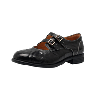 Chaussures Mary Jane vintage pour femmes à double boucle, talons bas confortables, légères, souples, respirantes, tendance mode 3 cm, printemps été automne