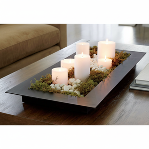 Bandeja rectangular de la mejor calidad para decoración de mesa y decoración de velas de boda, suministro indio - Product Image 1