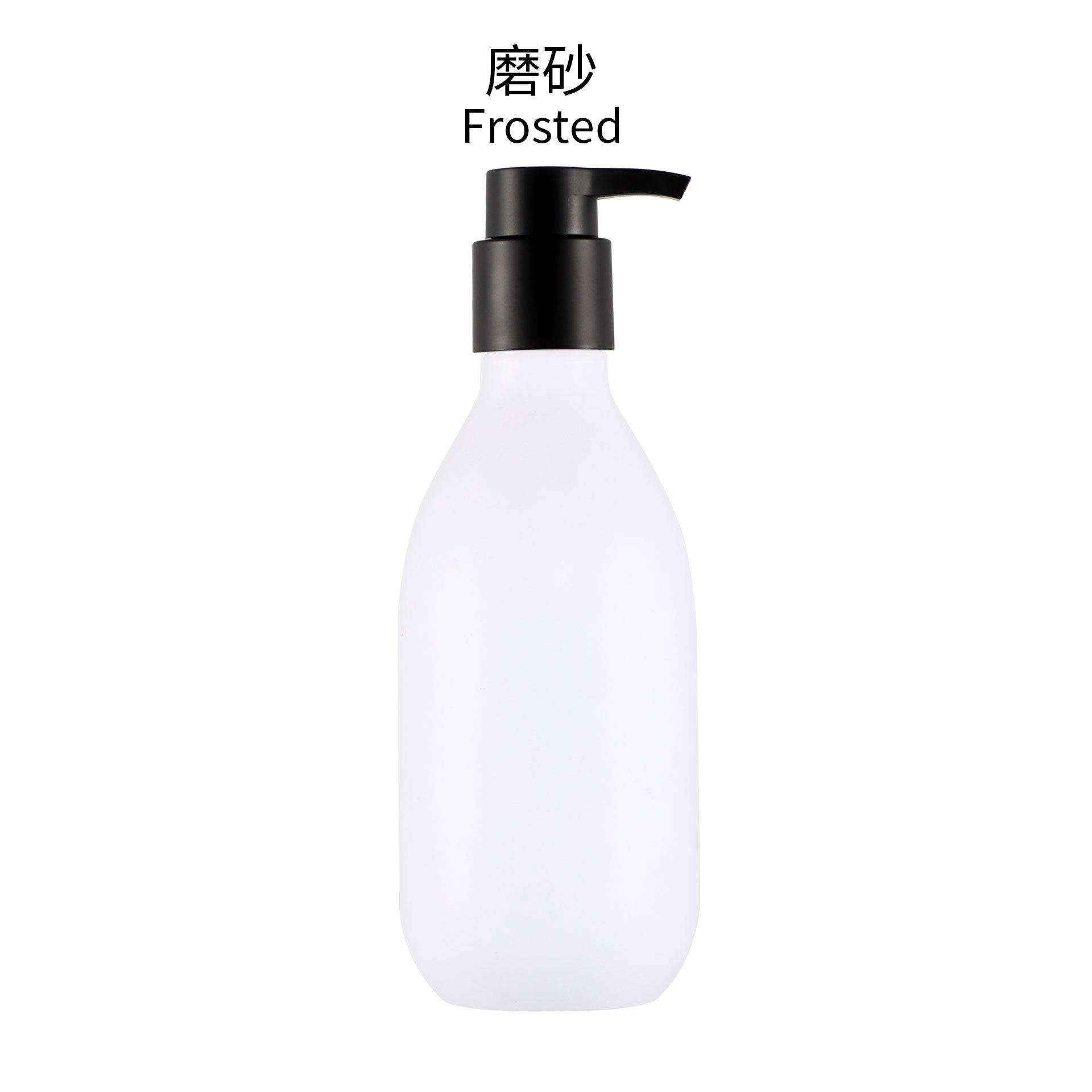 Flacon blanc mat F pompe noire