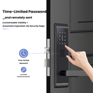 Serrure de porte intelligente pour hôtel, serrure numérique électronique à clé, contrôle à distance par application, serrure à carte RFID, étanche, noire, haute sécurité, CNC - Product Image 6