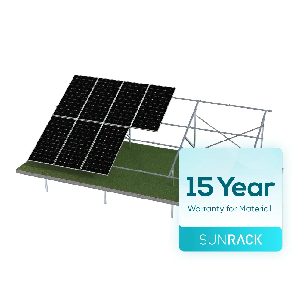 알루미늄 레일 브래킷이있는 SunRack U 파일 접지 장착 시스템 마운트 키트