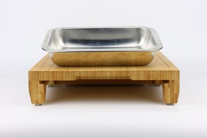 Ensemble de 3 planches à découper en <span class=keywords><strong>bambou</strong></span> avec tiroir, rangement de qualité alimentaire pour comptoirs de cuisine, surface antidérapante et compatible couteaux - Product Image 3