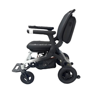 Silla de ruedas eléctrica con marco de fibra de carbono ligero plegable de 15,9 kg, mochila trasera extraíble no instalada, portátil en - Product Image 4