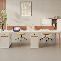 Nouvelle Chaise de Bureau Modulaire Design Moderne avec Panneaux en Bois et Cadre en Fer, 2 Tiroirs, Mobilier Commercial pour Bureau à Domicile