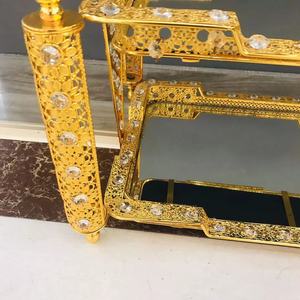 Khay đựng trái cây phong cách Ethiopia sang trọng bán chạy năm 2025, chất liệu đồng vàng đính kim cương, trang trí nhà cửa, bộ bàn trà cà phê Rekebot mạ vàng - Product Image 4