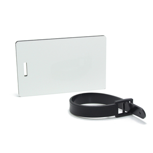 Etichetta per bagaglio in legno con etichetta per borsa in PVC con cinturino in PVC con nome per il bagaglio etichetta per il bagaglio in legno bianco doppio lato sublimazione MDF Travel Tag - Product Image 5
