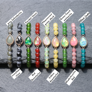 Bracelet élastique artisanal en améthyste et quartz rose, unisexe, pour la guérison, la cristalthérapie et le yoga – Cadeau énergétique en gros - Product Image 5