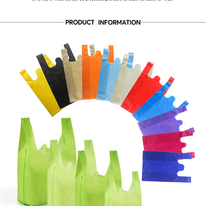 Sacs T-shirt Personnalisés en PE Écologique Pliables et Réutilisables Scellés à Chaud pour Supermarchés et Promotions d'Expositions (Vente en Gros) - Product Image 4
