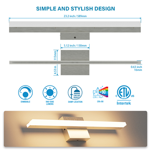 Fast Delivery Modern Bathroom Mirror <b>Light</b> 5CCT Selectable Dimmable Wall <b>Light</b> Fixture Damp Rated for Bathroom - Product Image 3