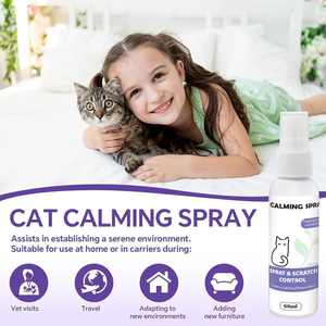 Spray calmant pour animaux de compagnie NON TOXIQUE, spray calmant aux phéromones pour chats et chiens avec huile végétale, OEM - Product Image 2