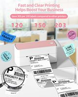 Printer Label Thermal Nirkabel Phomemo PM-241-BT Pembuat Label 4x6 untuk Logistik Gudang E-commerce Fulfillment