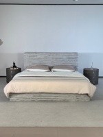 Lit compressé en velours côtelé confortable et minimaliste italien pour salon et chambre à coucher |   Compression d'expédition durable et écologique