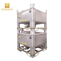 Prix usine 1000 litres de stockage de liquide réservoir IBC réservoir en acier inoxydable nouvel état avec vannes pour les usines de fabrication fermes