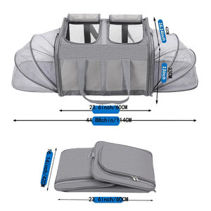 Sacs de transport <span class=keywords><strong>pour</strong></span> animaux de compagnie pliables, respirants, extensibles, personnalisés, <span class=keywords><strong>pour</strong></span> <span class=keywords><strong>voiture</strong></span>, voyage en avion, grande capacité - Product Image 2