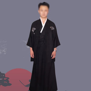 Kimono traditionnel japonais pour <span class=keywords><strong>homme</strong></span>, <span class=keywords><strong>Yukata</strong></span>, robe de bain, style ample, vêtements de sauna, longue robe, costume de chef japonais - Product Image 4