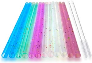 Recién llegado, Pajita de silicona personalizada con cepillo de limpieza, accesorios para bebidas reutilizables - Product Image 3