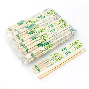 Sumpit bambu kualitas Premium harga grosir kustom cetak Logo sumpit bambu sekali pakai