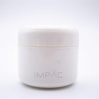 Pot en plastique blanc rond pour crème, gel de soin, 50 ml, impression personnalisée, vente en gros