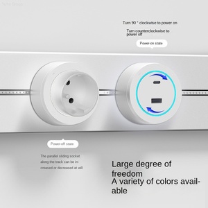 Toma de riel de alimentación de fabricación pequeña para el hogar, toma de riel móvil de 8000W de bronce fosforado dedicado invisible - Product Image 3