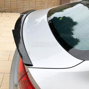 Alerón trasero negro/con apariencia de carbono, extensión de alerón para maletero, para Audi A4 B9 S4 S-line 2017-2020 - Product Image 5