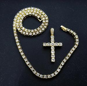 Cadena Cubana de Aleación con Incrustaciones de Moissanita, Estilo Hip Hop, Geométrica, Moderna, Brillante, de 13 mm de Ancho, en Oro y Plata, Venta Caliente de Fábrica - Product Image 3