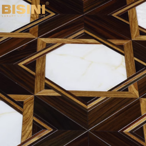 พื้นไม้ฝังพื้นไม้สไตล์ยุโรปดีไซน์ใหม่พื้นไม้ปาร์เก้หินอ่อนพื้นไม้วิศวกรรม - Product Image 5