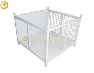 YiLian Vente chaude <span class=keywords><strong>Cage</strong></span> de stockage pliable en acier galvanisé à chaud Q235, conteneur en treillis métallique, capacité de 300 à 1500 kg - Product Image 2